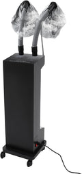 Professional Hair Steamer Machine with Adjustable Temperature,650W Hair Steamer,Dual Tube Steam Hair Care System,Salon Spa Equipment for Deep Hair Care Repair, Hair Styling (Black)