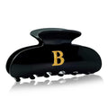 Acrylic Letter Hair Clips for Women -Black Monogram Hair Claw Alphabet Large Hair Clip, Fashion Glitter Claw Clips Elegant And Durable Hair Accessory, Letter B