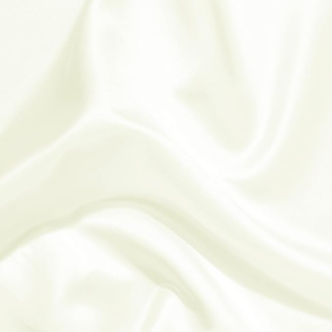 uxcell 2 Pack Silk Satin Pillowcase for Hair and Skin, Cool, Silky, Soft Breathable Pillow Cases Standard Size 20x26 Inch Sateen Pillowcase Pearl White with Envelope Closure
