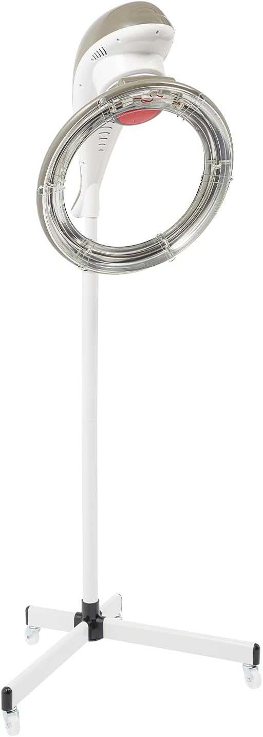 Professional Stand Hair Dryer 950W, Infrared 360° Rotating Hair Color Processor with Adjustable Height & Timer, for Perm Styling Dyeing Oil Treatment, Salon Home Use, Grey (Grey)