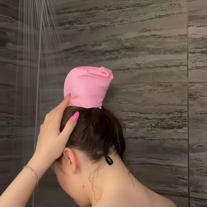 Waterproof Hair Sleeve for Long Hair, Reusable Adjustable Crown Washing Shower Cap Ponytail, Protect Styled Hairs, Quick Root Refresh, Wash Pony Caps for Women Pool Travel Gym Beach (Light Purple)