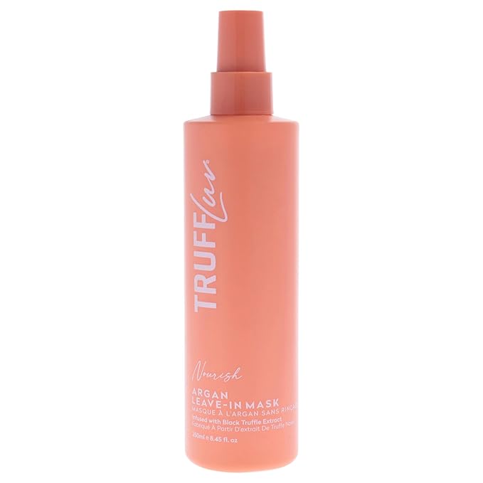 TruffLuv | Nourish Collection Argan Leave-In Mask, Infused with Black Truffle Extract, Anti-Frizz Conditioning Spray, Detangles, Hydrates and Strengthens, Paraben Free, Sulfate Free, 8.45 Fl Oz