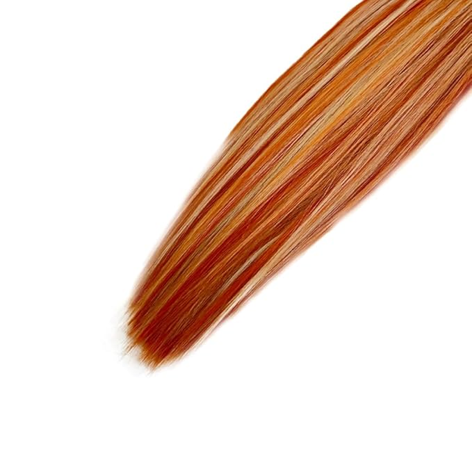 24 26 28 Inch Orange Straight Bundles Human Hair Highlight Blonde Bundle Brazilian Virgin Remy Hair Extensions Niegmeag 2 Tone Orange and Blonde Straight Bundle 300g
