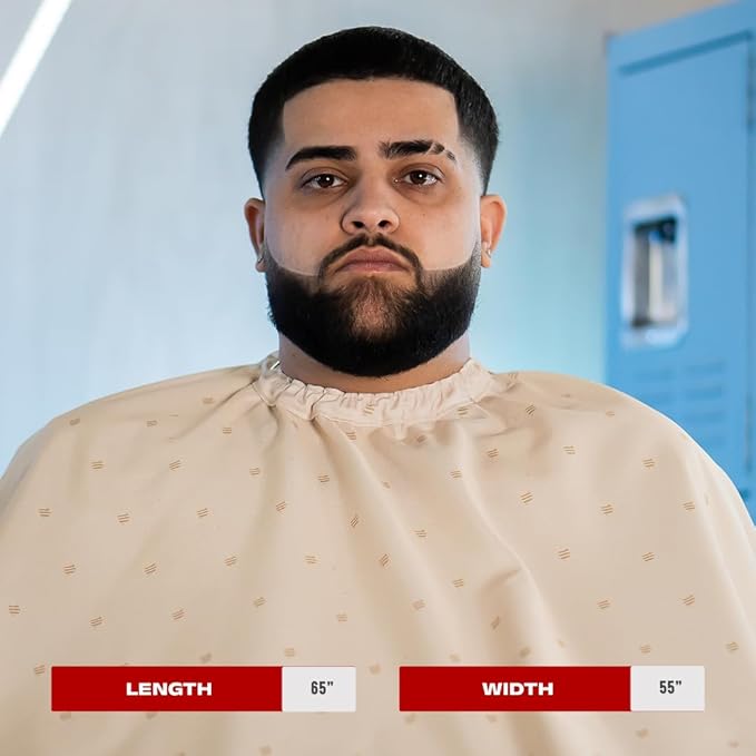 Barber Strong The Barber Cape Haircut Cover for Men, Hair Repelling and Static-Reducing Material, Water Resistant Fabric