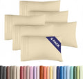 Queen Pillow Cases Set of 6 - Ultra Soft Hotel Quality Pillowcase Covers - Comfy & Wrinkle Free - Shrink, Stain and Fade Resistant - Easy-Care, Machine Washable Pillow Protectors - 6 Pcs Set - Cream
