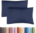 Queen Pillow Cases - 2 Pack - Super Soft Pillowcase Covers - Envelope Enclosure - Hotel Quality Pillow Protectors - Wrinkle Free, Shrink & Stain Resistant - Machine Washable - 20" x 30" (Navy Blue)