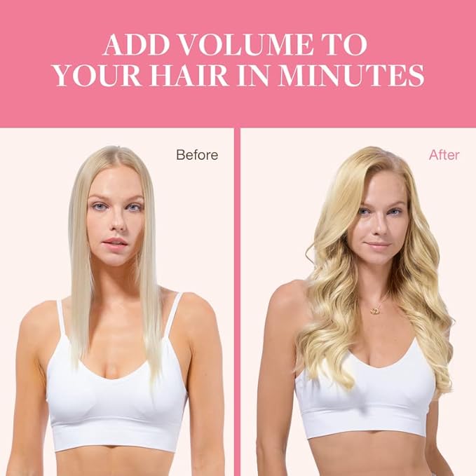 GOO GOO Clip in Hair Extensions Real Human Hair, Remy Human Hair Extensions Clip ins for Women, Natural Human Hair, 16inch 110g 7Pcs, 613R Bleach Blonde