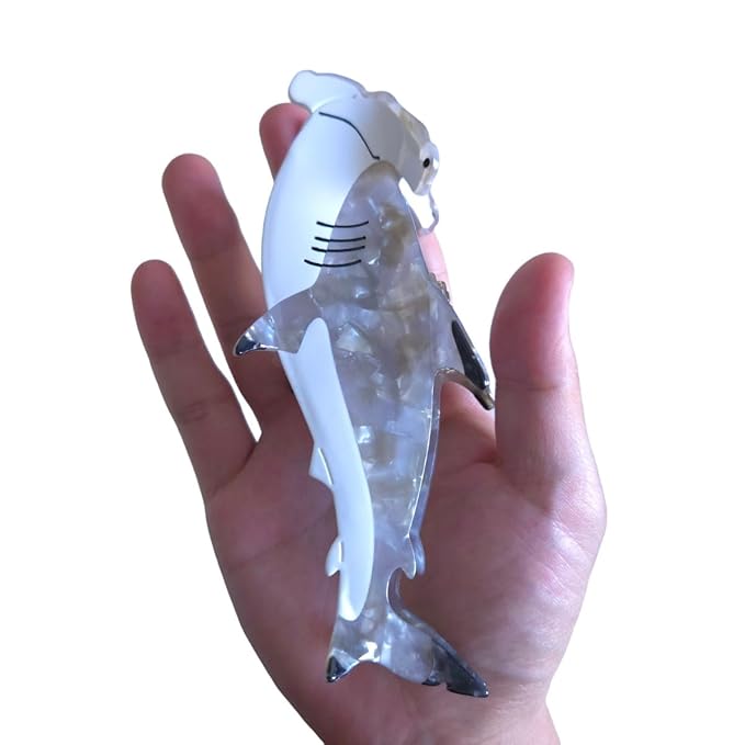 Novelty Hammerhead Shark Hair Clip,Acetate Hair Claw,Big Hair Clips for Women