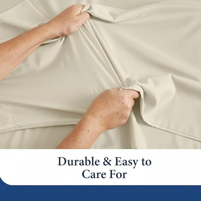 SKY BEDDINGS Queen Pillowcase Set of 2 - Soft Brushed Microfiber Pillow Cases with Envelope Clouser - Wrinkle-Free, Fade-Resistant Pillow Covers - 20 x 30 Inches, Ivory