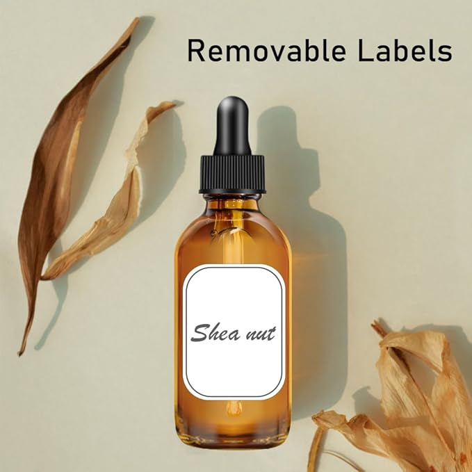Bumobum 2 oz Clear and Amber Bottle, 2 pack Glass Dropper Bottles for Essential Oils Bottles with Funnel, Labels and Measured Dropper - Leakproof Lap dispensing