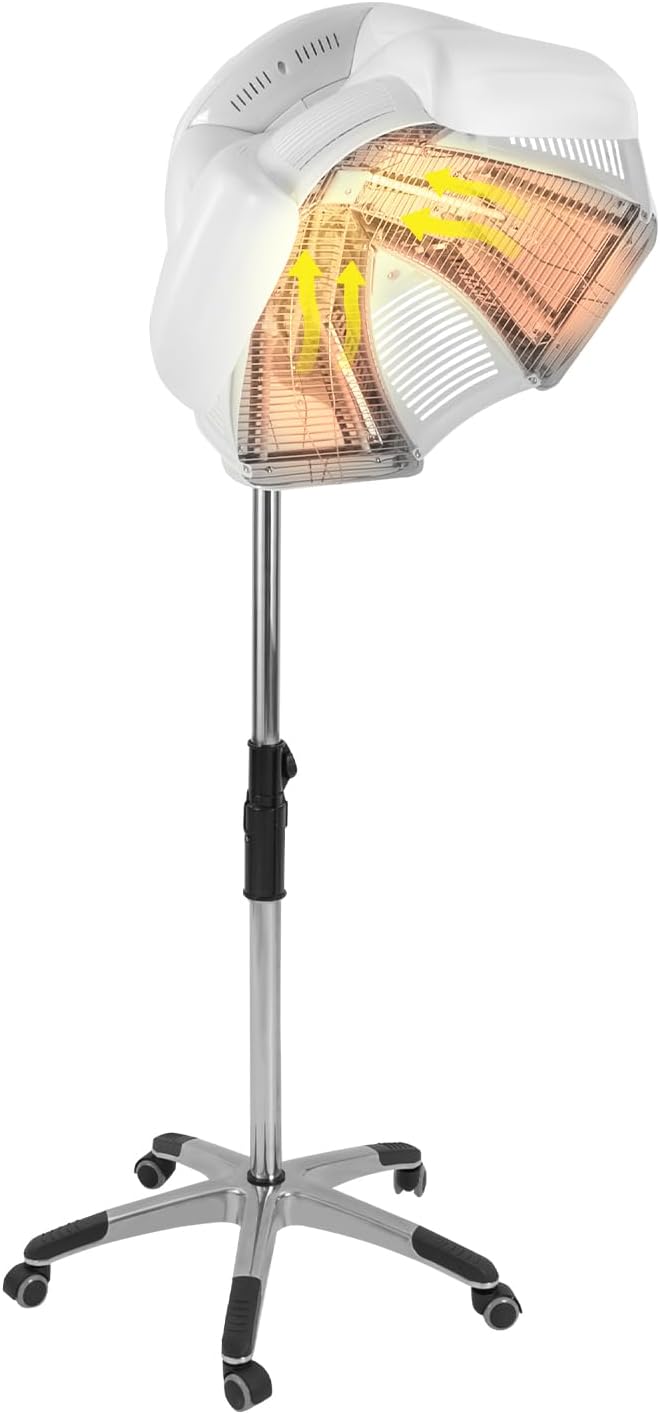Hair Steamer Professional Hair Salon Steamer,Hairdressing Heater w/Timer,Hair Drying, Perming & Oil Treatments Machine w/Wheel, for Salon and Home Use