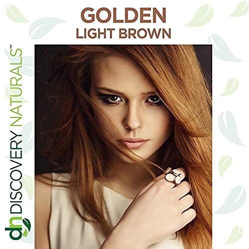 Brown Henna Hair Color For All Kit | 100% All Natural Indigo Powder Hair Dye & Beard Dye (Golden Light Brown) Organic, Herbal & Vegan Chemical & Cruelty Free Permanent Gray Coverage & Tinting