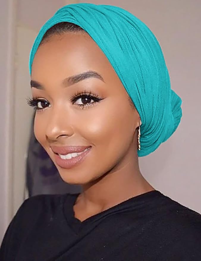 Harewom Head Wraps for Black Women Stretch Head Scarf Long African Hair Wraps Turban Headwraps Jersey Headbands