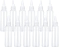 TRENDBOX 4oz / 120ml Plastic Bottle Pointed Mouth Top Cap for Essential Oils, Liquid - 12 Pack