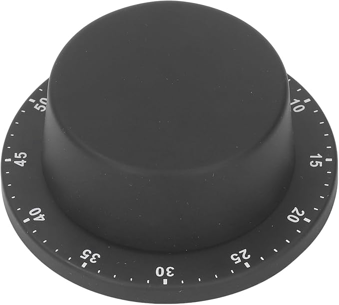 Wind Up Timer Magnetic Suction Outdoor Training 60 Minutes Manual Countdown Timer for Kitchen, Hair Color Processing (Black)