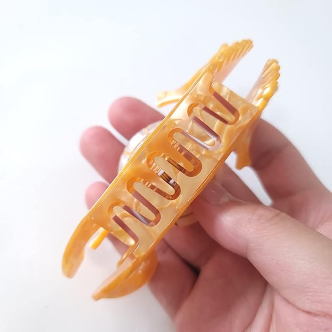 Orange Hippocampus Claw Clip,Acetate Hair Clips,Small Claw Clips for Women