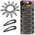 Dofash 2IN Epoxy Snap Hair Clips for Women, 12 Count - Black Amber
