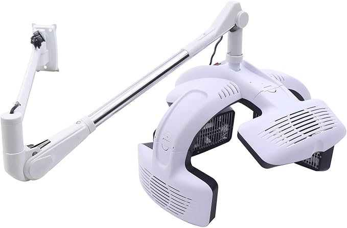 Wall Mounted Orbiting Hair Dryer, 1500W Temperature Adjustable Salon Hair Perming Machine, 360 Degree Rotating Heating Ring Rotating Hair Treatment Machine with 5 Heating Discs for Salon SPA
