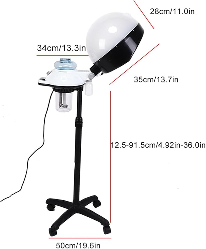 Hair Steamer Salon Spa Hooded Steamer with 0-30 Min Timer Auto Shutoff for Hair Coloring Perming Conditioning Dyeing Care