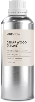 VINEVIDA Cedarwood Atlas Essential Oil 32 oz - Undiluted Candle Oil Scent for DIY Candlemaking - Bulk Essential Oil for Soap Making