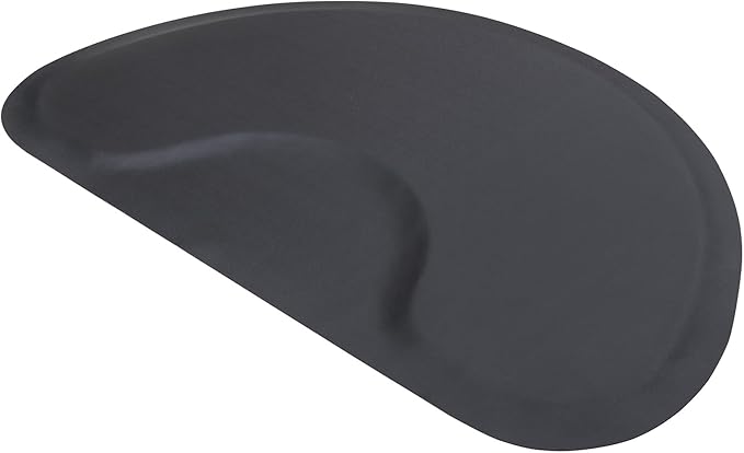 Artist hand 3 ft. x 5 ft. Barber Chair Mat Salon & Barber Shop Chair Anti-Fatigue Mats Comfort Salon Chair Mat,Semi Circle - 1/2 in. Thick,Black