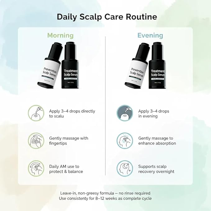 Hair Serum Bundle – The Prevention Formula + The Treatment Formula, Strengthens Roots & Revitalizes Scalp for Fuller, Healthier-Looking Hair