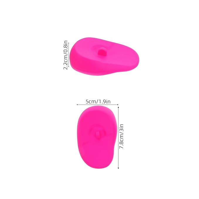 TEHAUX 10pcs Silicone Ear Covers for Hair Dryer Heat And Shower,silicone Salon And Diy Hair Dye Ear Covers,protective Shields For Dyeing Drying Shower,3x1. 8 Inch