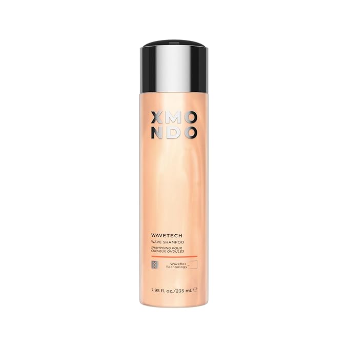 XMONDO Hair Wavetech Wave Shampoo | Vegan Formula with Sunflower Seed & Grape Seed Oil to Boost Hydration, Tame Frizz, and Enhance Your Wavy Hair, 8 Fl Oz 1-Pack