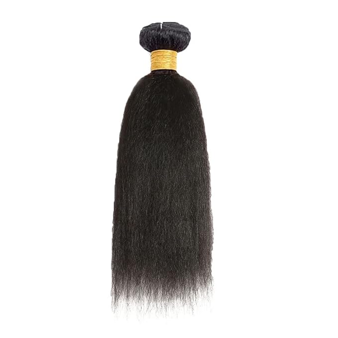 Yaki Straight Bundles Human Hair Natural Black Bundles Brazilian Unprocessed Virgin Remy Hair Single Bundle 20 Inch Double Weft Niegmeag Hair Weave