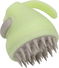 MOCHTERO Scalp Massager with Shampoo Dispenser, for Stress Relax Hair Growth,Handheld Hair Silicone Brush,Green