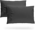 SKY BEDDINGS King Pillowcase Set of 2 - Soft Brushed Microfiber Pillow Cases with Envelope Clouser - Wrinkle-Free, Fade-Resistant Pillow Covers - 20 x 40 Inches, Dark Grey