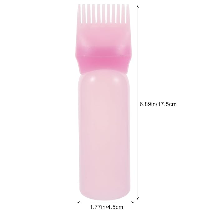 Hair Oil Applicator Bottles Root Comb Applicator for Hair Coloring and Styling Pink Salon Use Easy to Apply