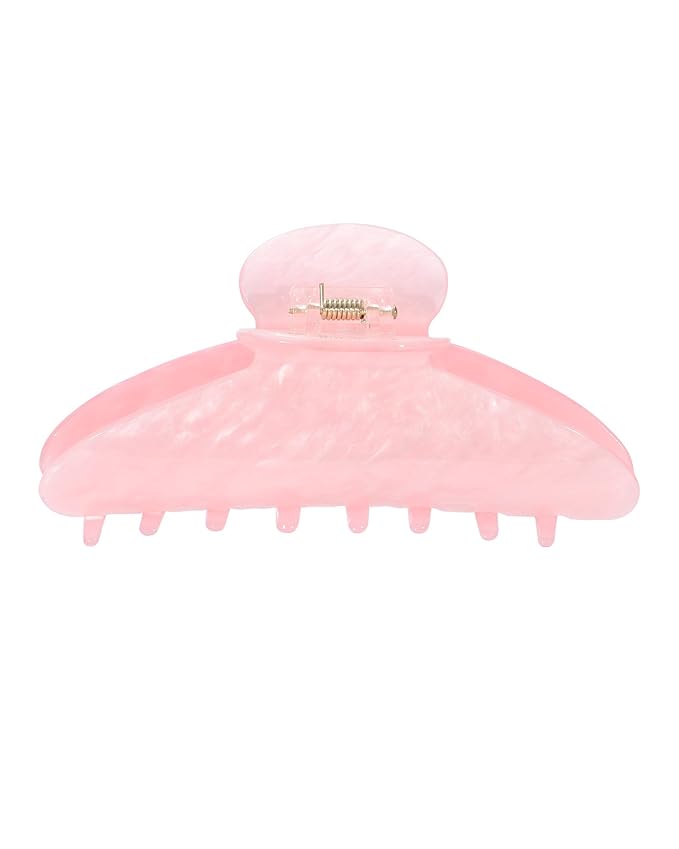 HAIMEIKANG Large Acetate 4 Inch Hair Claw Clip for Women - French Style Hair Claws for Thick Hair with Non-Slip Teeth, Hair Accessories for Updos, Buns & Ponytails