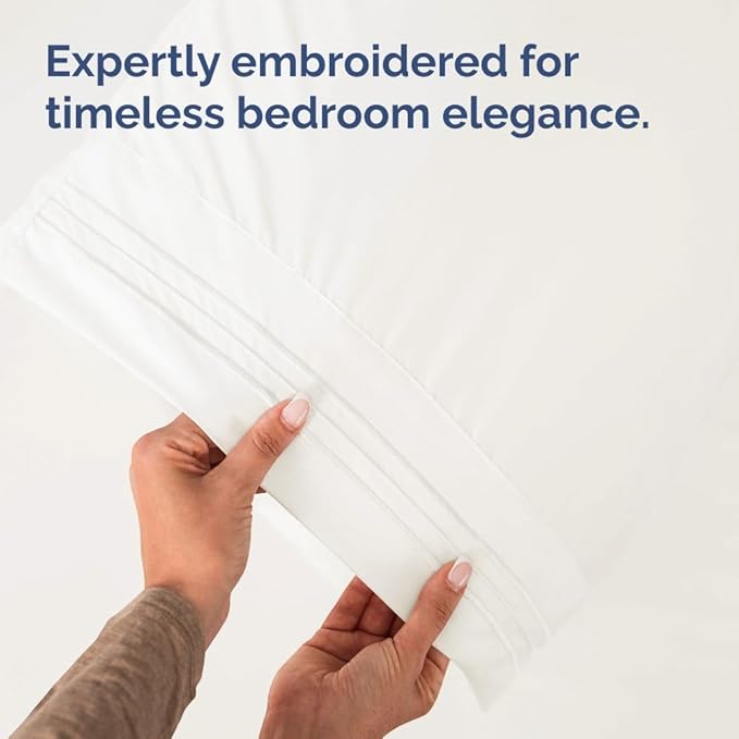 King Pillow Cases Set of 2 - Ultra Soft Hotel Quality Pillowcase Covers - Comfy, Cozy & Wrinkle Free - Shrinkage and Fade Resistant - Machine Washable Pillow Protectors - 2 Piece Set - Antique White