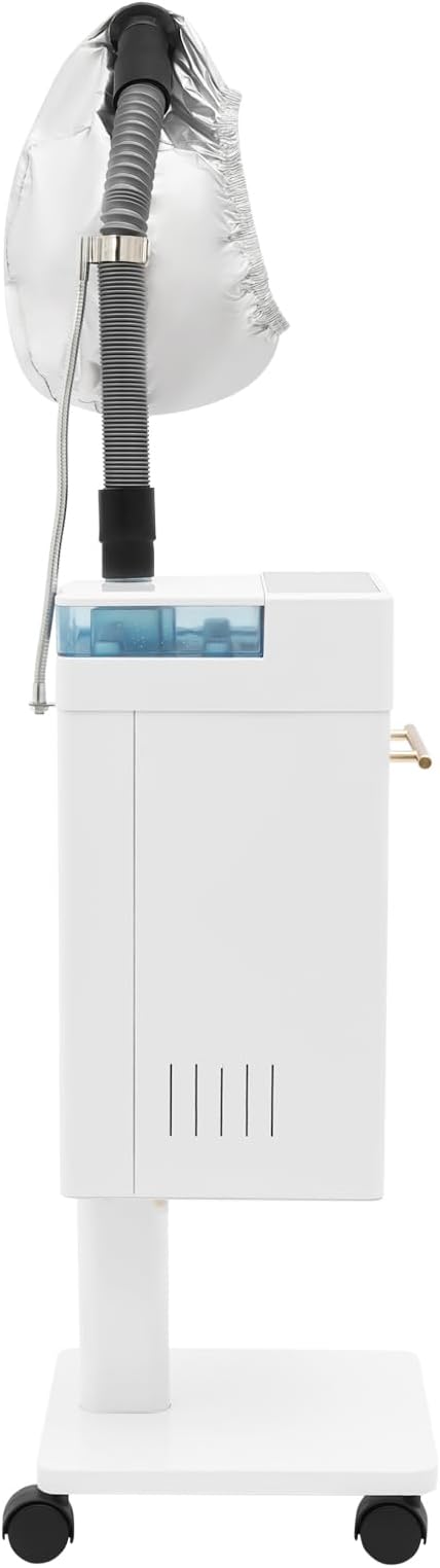 500W Multifunctional Standing Anion Hair Dyeing Machine,110V Nano Hair Steamer/Hair Oil Machine Stand Up Base Equipment Vertical Nano Steamer Salon Spa (White)