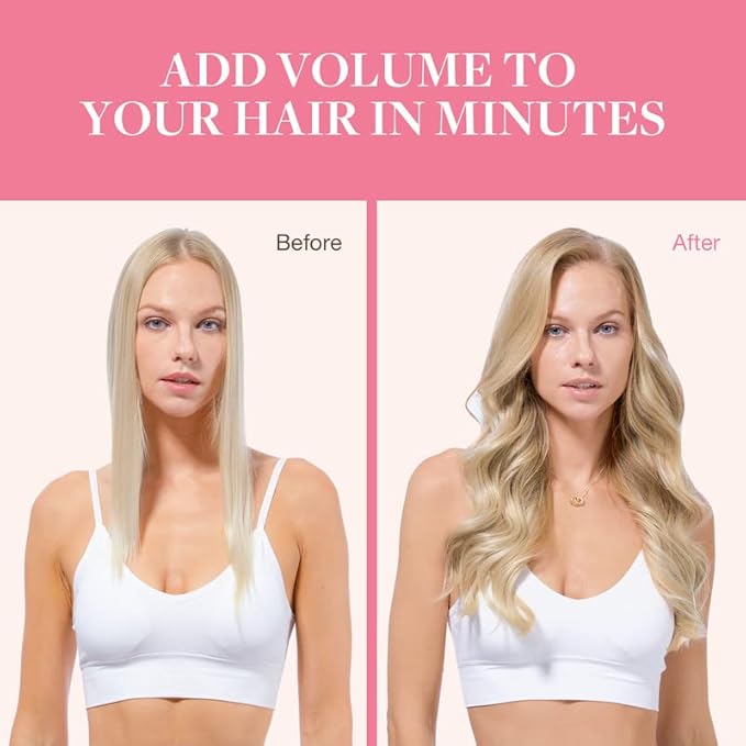 GOO GOO Clip in Hair Extensions Real Human Hair, Remy Human Hair Extensions Clip ins for Women, Natural Human Hair, 22inch 110g 7Pcs, 16/22 Light Blonde Highlighted Golden Blonde