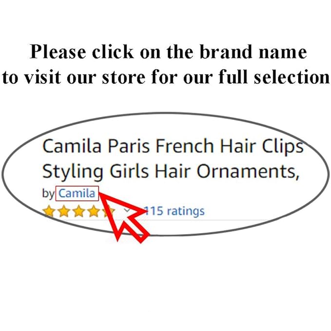 Camila Paris CP1993/2 French Hair Barrette Clip for Women, Handmade, Side Slide-in Metal-Free Closure Strong Hold Grip Hair Clips for Girls, No Slip Durable Styling Hair Accessories, Made in France