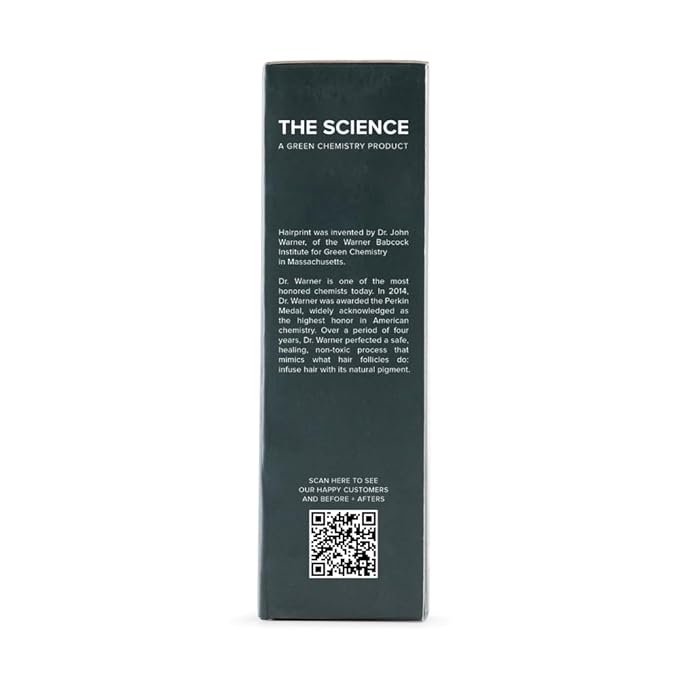 Hairprint True Color Restorer in Dark | Patented for Restoring Gray Hair | Replenishes Natural Pigment | Adds Body, Strength, & Texture | At-Home Treatment | Dye-Free & Non-Toxic
