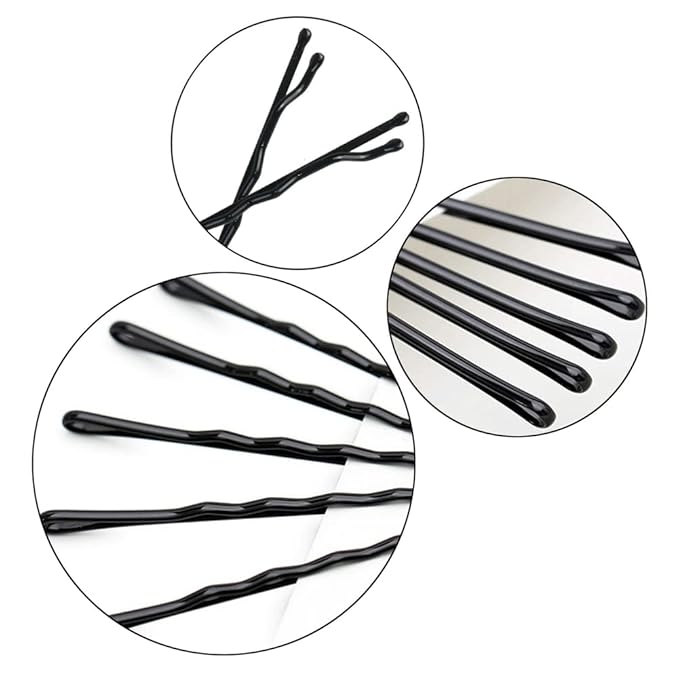 YINGFENG 220pcs Large 2.76-Inch Bobby Pins for Women, Super Grip Black Hair Clips with Box - Reusable Non-Slip Pins for Thick, Long Hair