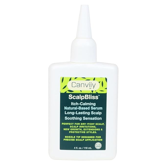 Canviiy ScalpBliss Itch-Calming Serum, Long-Lasting Soothing Scalp Moisturizer for Dry itchy Scalp, Enriched with Aloe Vera, Witch Hazel, Manuka Honey and Peppermint Oil (Natural Based)