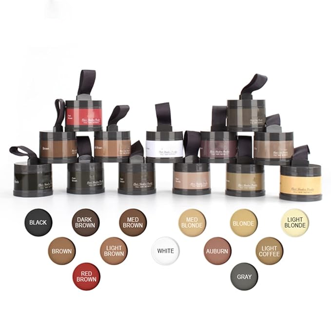 Brown Hair Root Dye Powder - Instantly Cover Gray Hair with Thin Hair Color Shadow 4g
