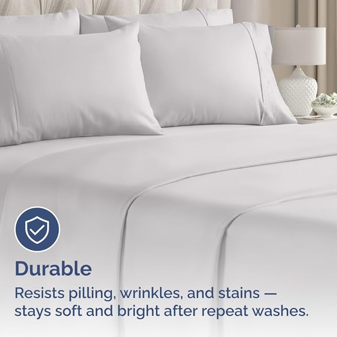 Queen Pillow Cases - 4 Pack - Super Soft Pillowcase Covers - Envelope Enclosure - Hotel Quality Pillow Protectors - Wrinkle Free, Shrink & Stain Resistant - Machine Washable - 20" x 30" (French Grey)