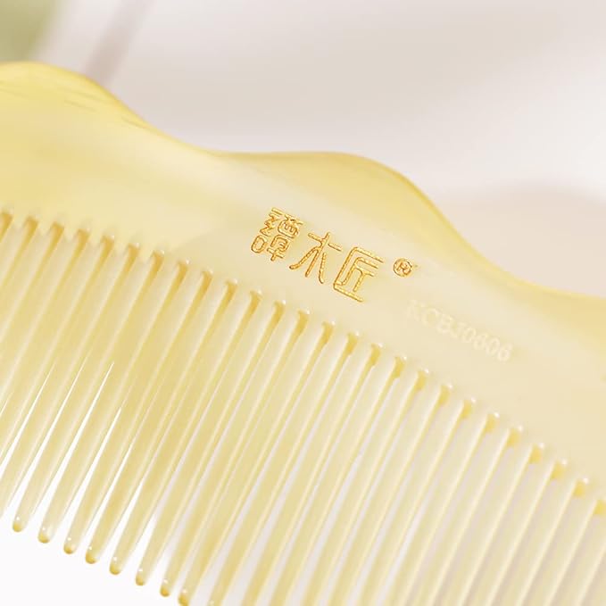 TAN MUJIANG White Horn Hair Comb KCBJ0606