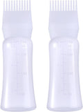 Root Comb Applicator Bottle 6 Ounce Hair Oil Applicator for Hair Dye, Hair Oiler Comb Bottle with Graduated Scale