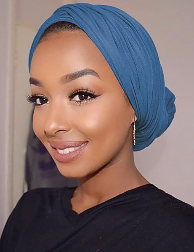 Harewom Head Wraps for Black Women Stretch Head Scarf Long African Hair Wraps Turban Headwraps Jersey Headbands