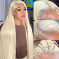 613 13x6 Lace Front Wig 30 Inch Straight 200 Density 613 Wig HD Transparent Lace 613 Wig Blonde Lace Front Wigs Human Hair for Women