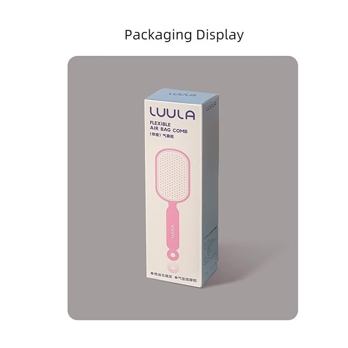 Self-Cleaning Air Cushion Comb – with Portable Travel Design, Features retractable, easy to clean, Ergonomic Pull Ring air cushion massage comb, for Detangling Thick/Curly Hair, Gift for Women (Pink)