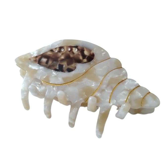 Spiral Conch Claw Clip,Acetate Hair Clips,Small Claw Clips for Women,Brown