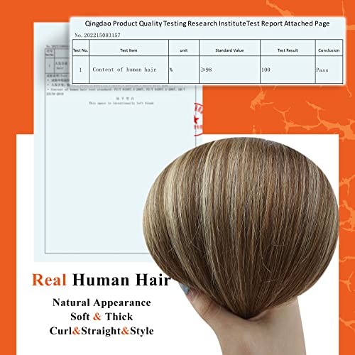 Full Shine Human Hair Tape in Extensions Color 4/24/4 Medium Brown to Honey Blonde 22 Inch Real Human Hair Tape in Extensions Silky Straight Travel Friendly Styling 20Pcs 50gram
