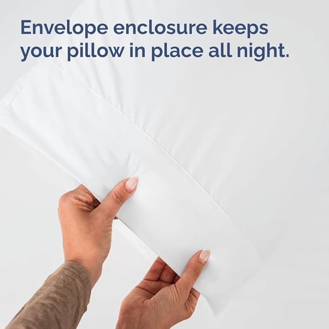 Standard Pillow Cases - 2 Pack - Super Soft Pillowcase Covers - Envelope Enclosure - Hotel Quality Pillow Protectors - Wrinkle Free, Shrink and Stain Resistant - Machine Washable - 20" x 26" (White)
